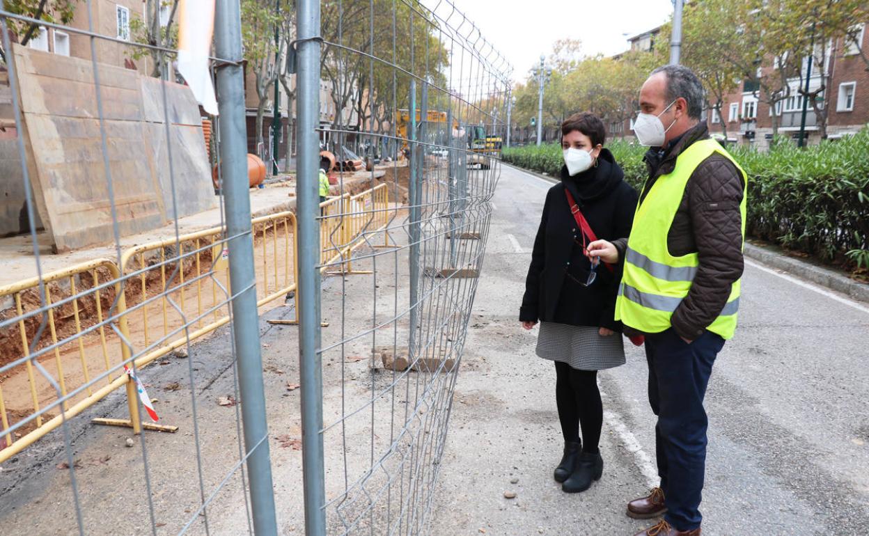 Visita a las obras del colector del Paseo de Zorrilla.