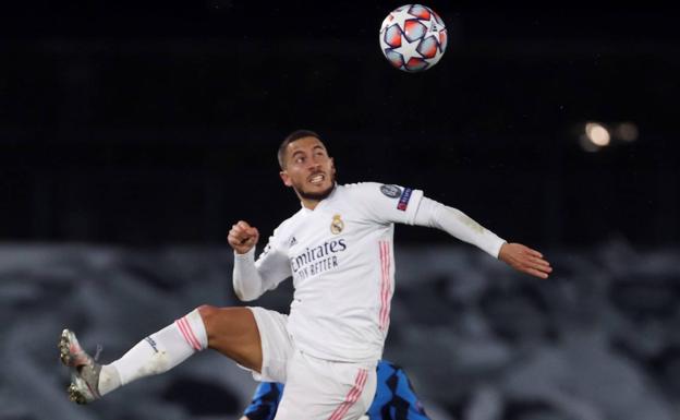 Eden Hazard, durante el partido ante el Inter. 