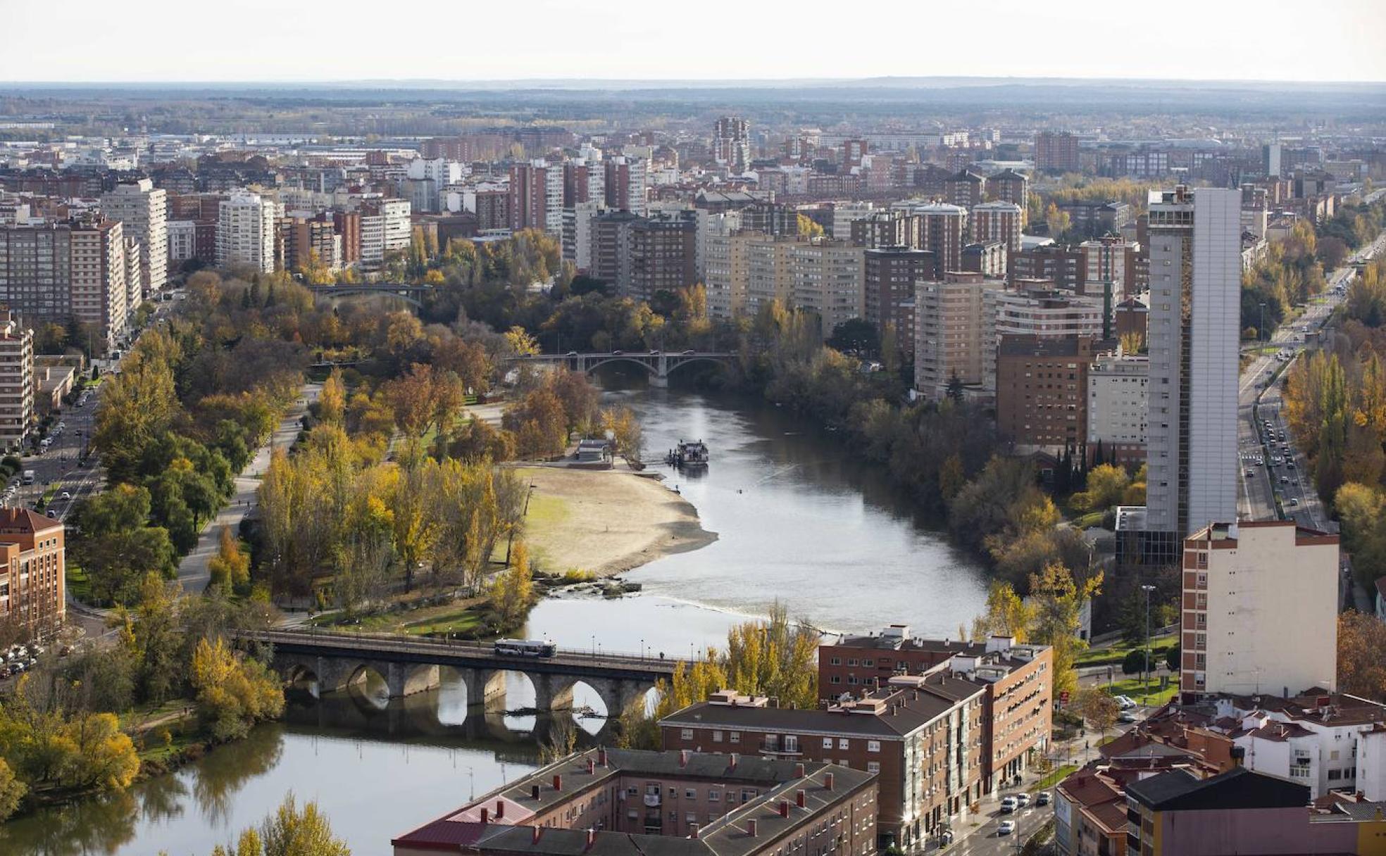 Valladolid, vista esta semana desde el aire.
