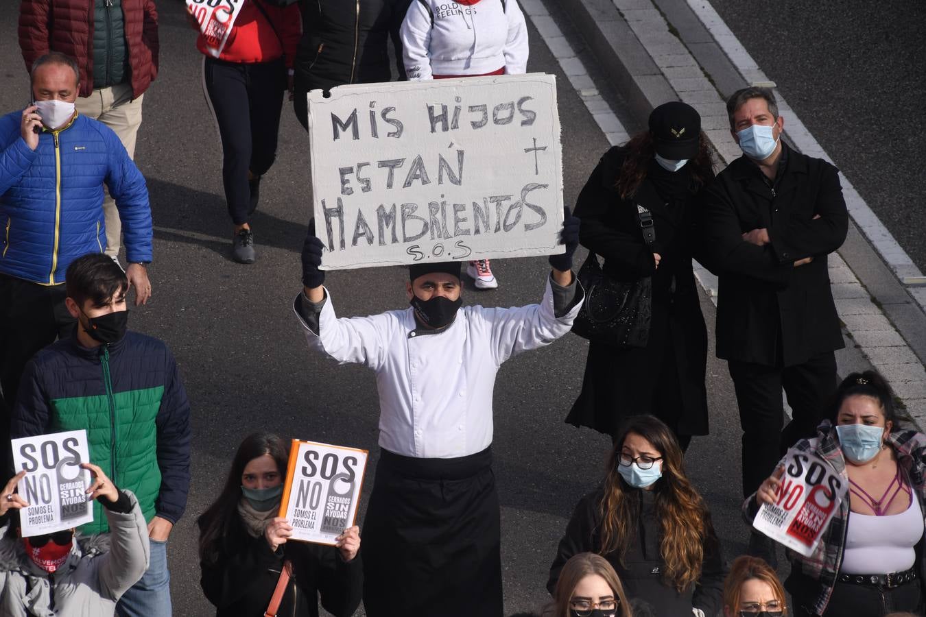 Fotos: Manifestación en Valladolid de todos los sectores afectados por la crisis de la pandemia