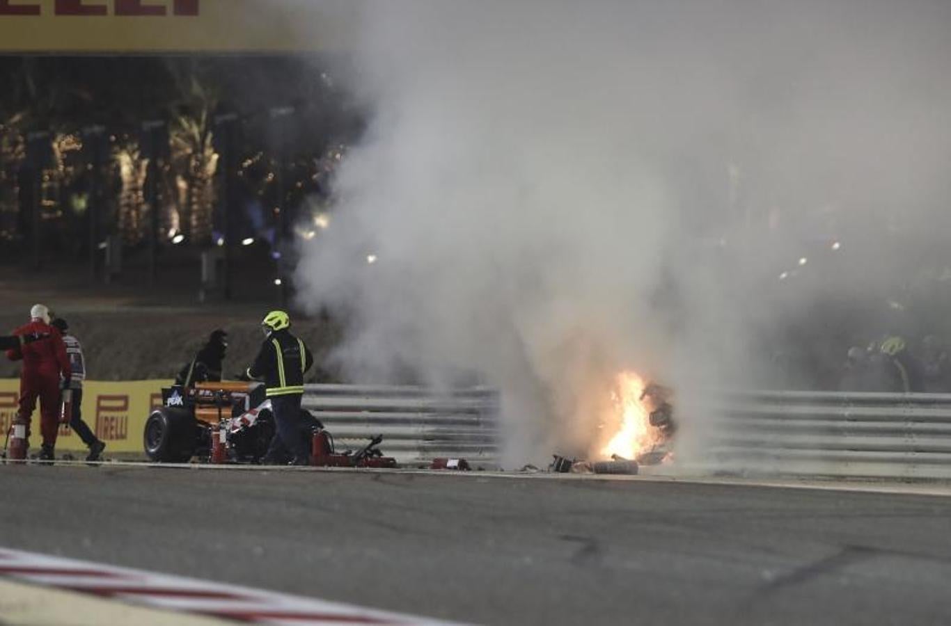 Fotos: Las impactantes imágenes del accidente de Grosjean