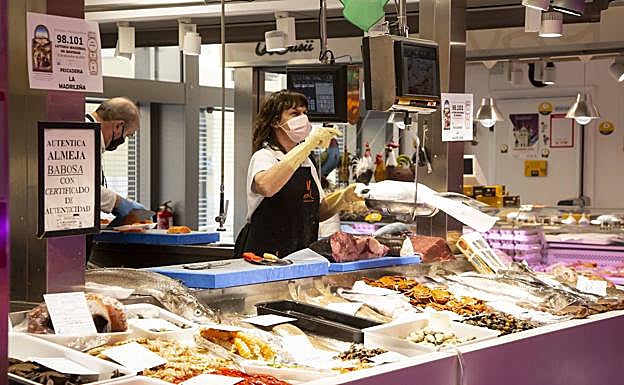 Una pescadería de Valladolid. 