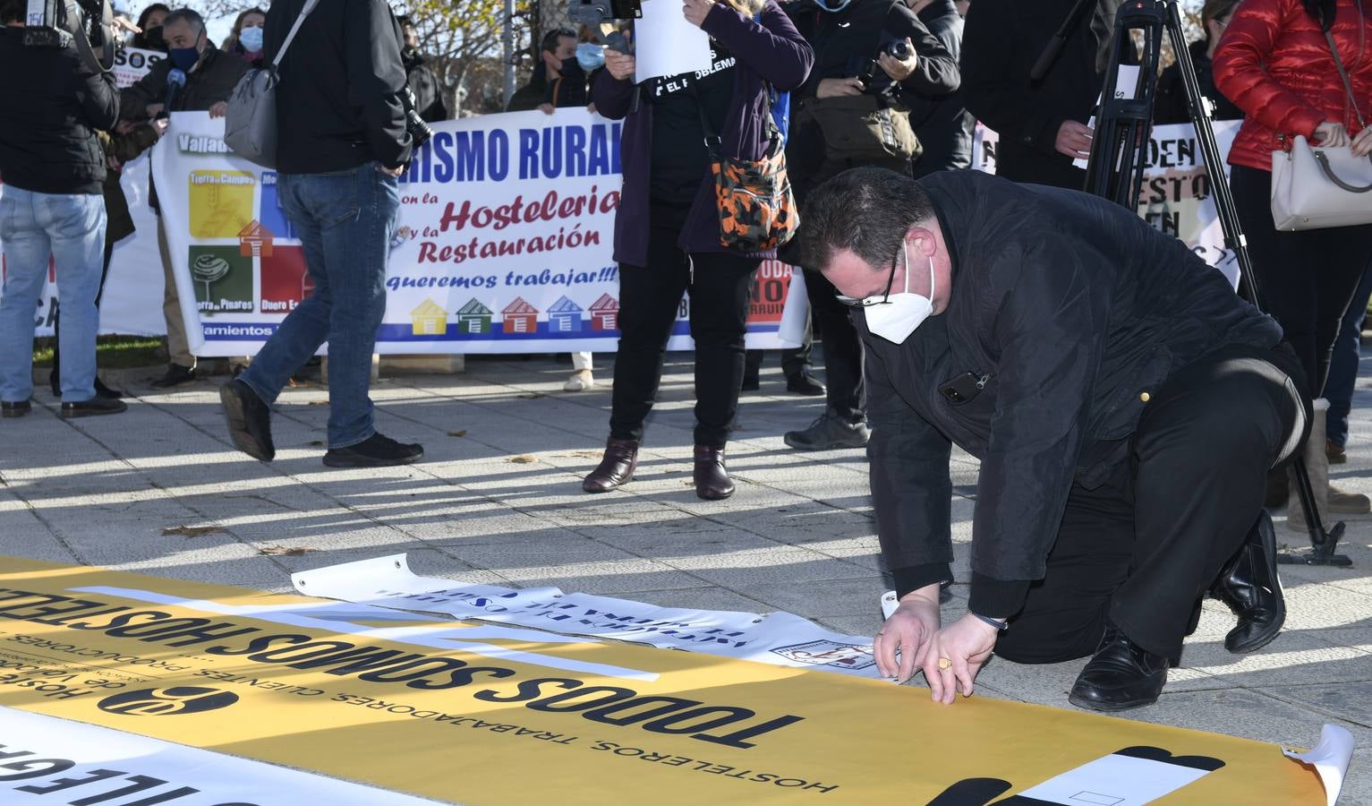 Fotos: Manifestación de los hosteleros en Valladolid