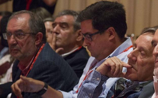 Quijano, Villarrubia, López y Villalba, en el congreso regional socialista celebrado en Zamora.