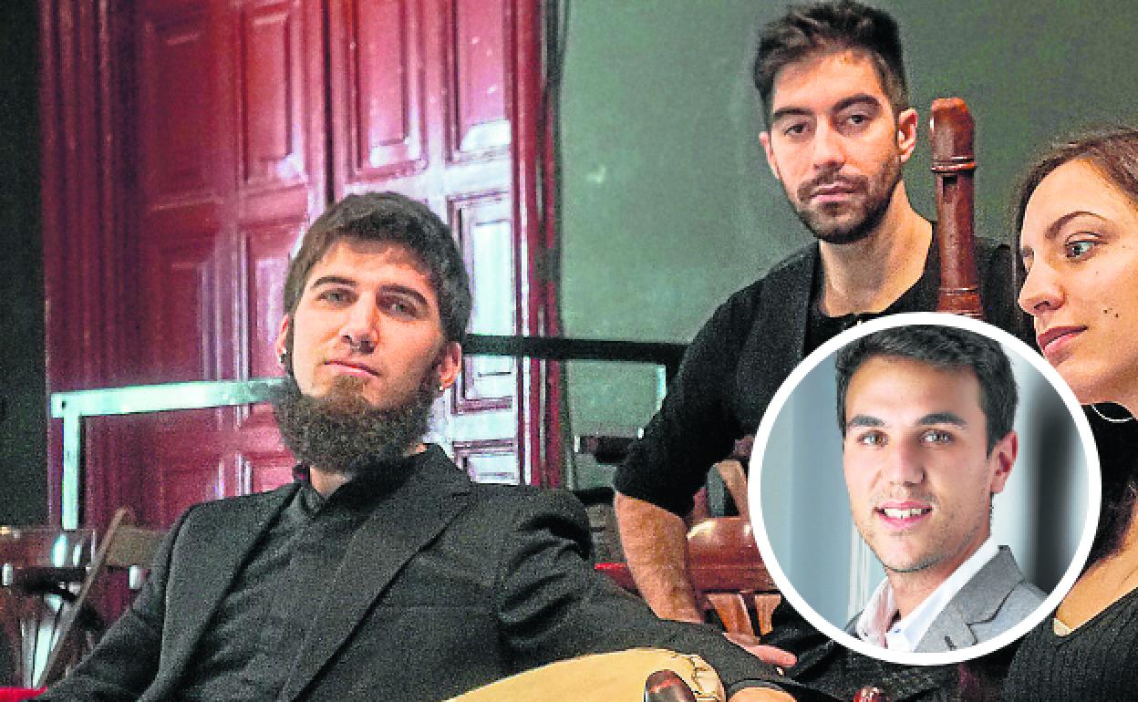 Pablo Cantalapiedra, Moisés Maroto y Rita Rodríguez son Serendipia. En pequeño, el pianista Aitor Cano. 