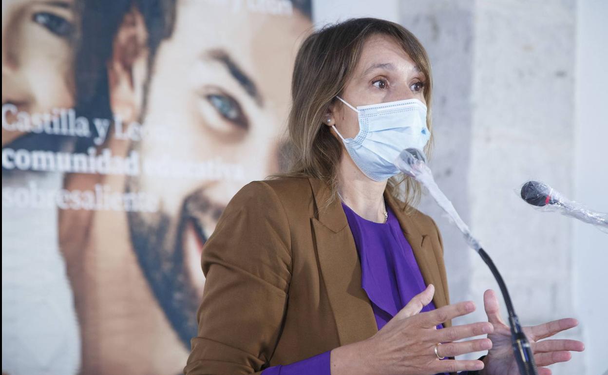 La consejera de Educación, Rocío Lucas, durante la presentación del curso escolar.