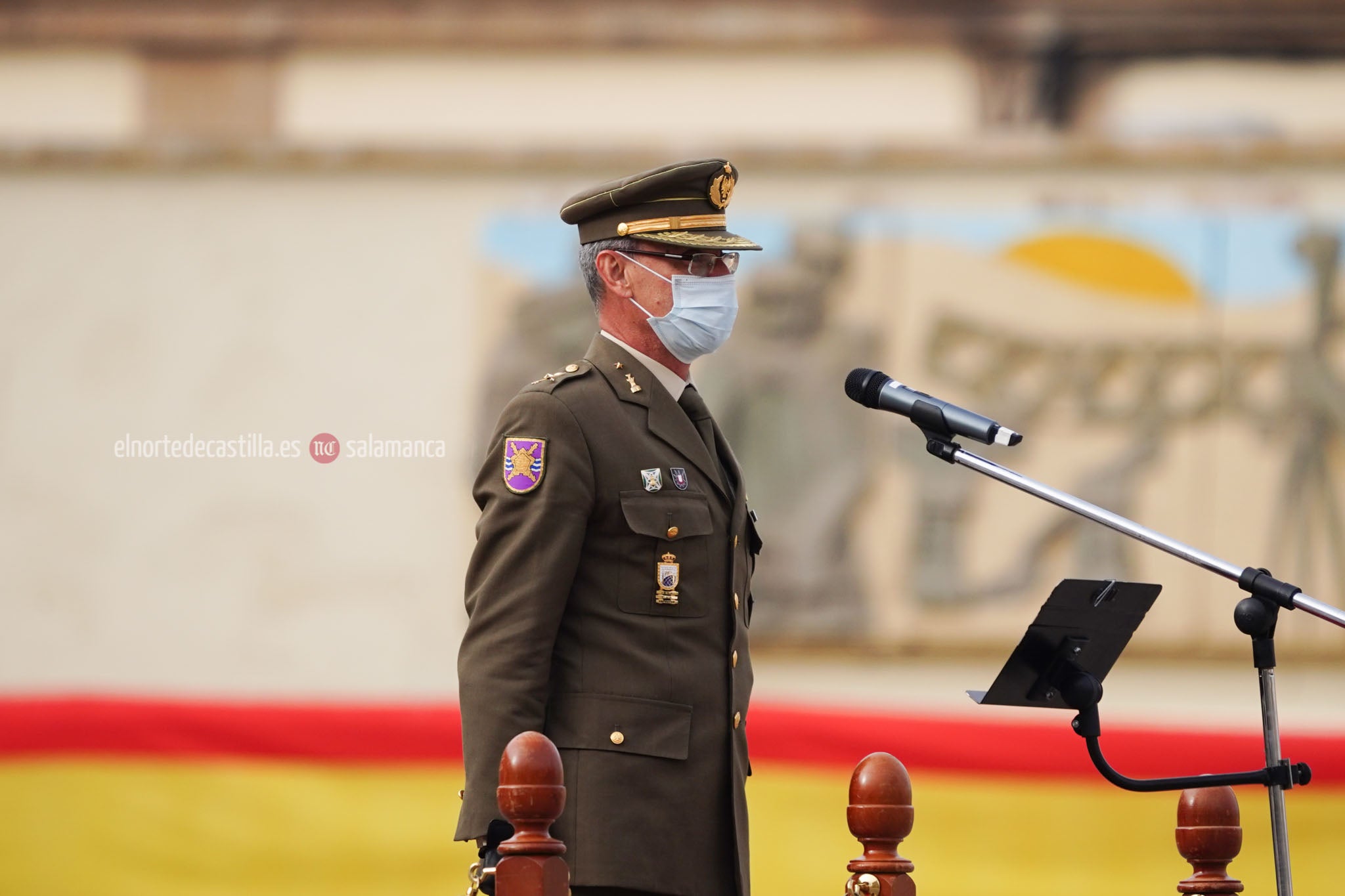 Acto de toma de posesión del nuevo Teniente Coronel en el cuartel de Arroquia de Salamanca