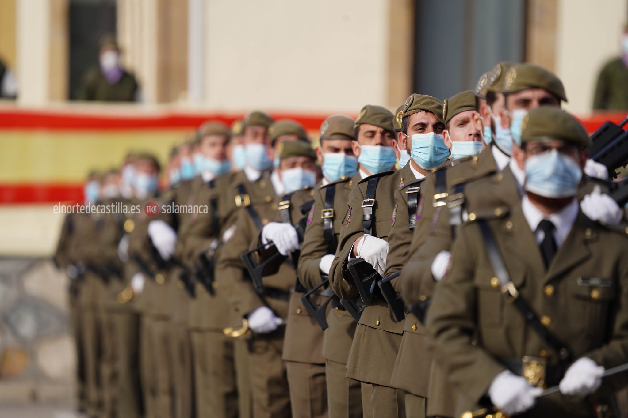 Acto de toma de posesión del nuevo Teniente Coronel en el cuartel de Arroquia de Salamanca
