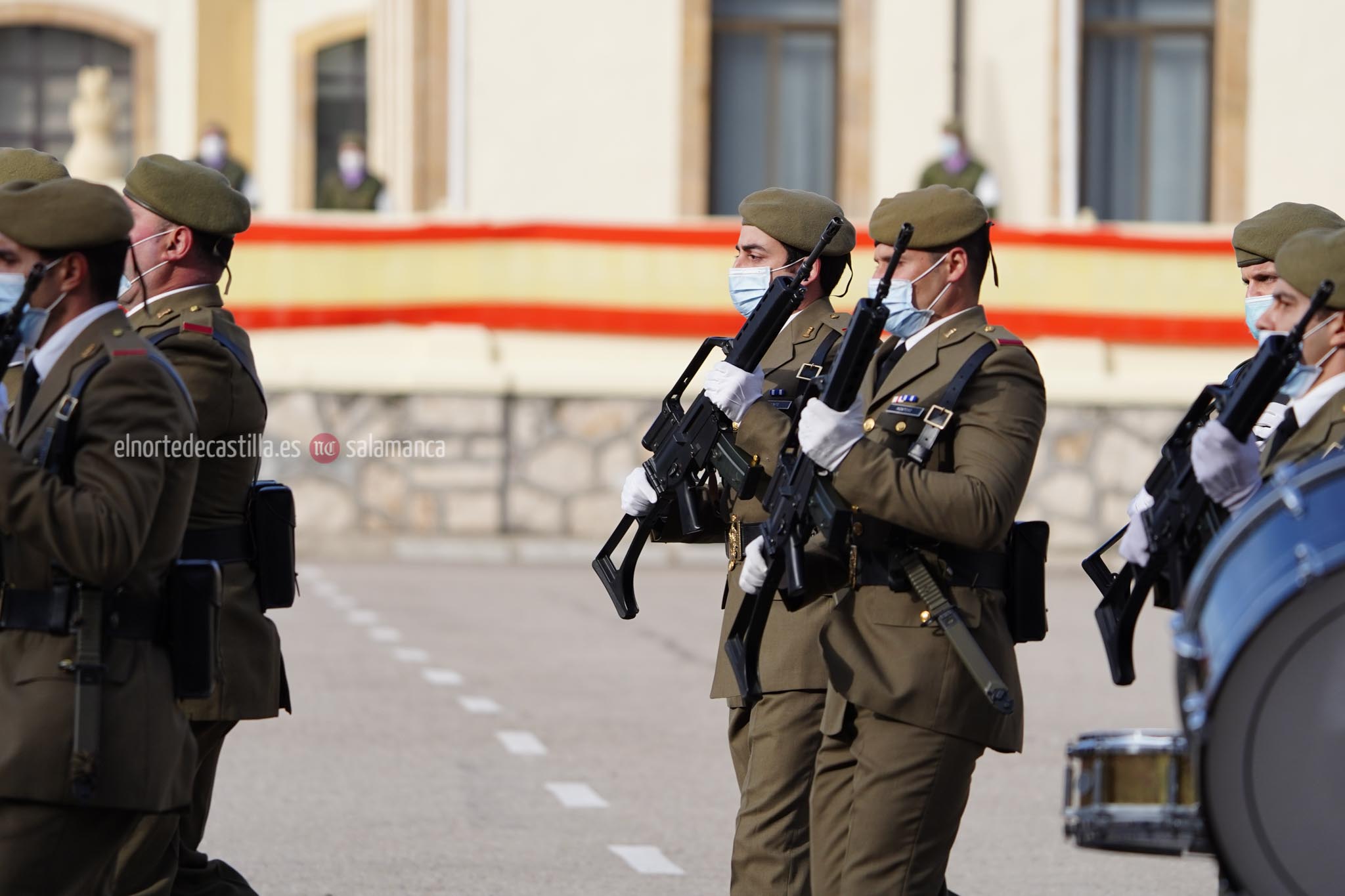 Acto de toma de posesión del nuevo Teniente Coronel en el cuartel de Arroquia de Salamanca