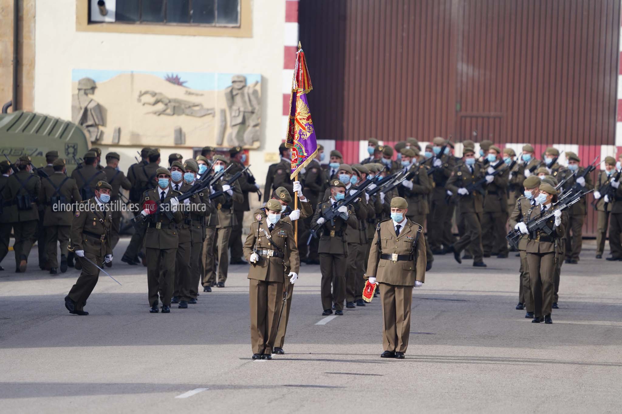 Acto de toma de posesión del nuevo Teniente Coronel en el cuartel de Arroquia de Salamanca