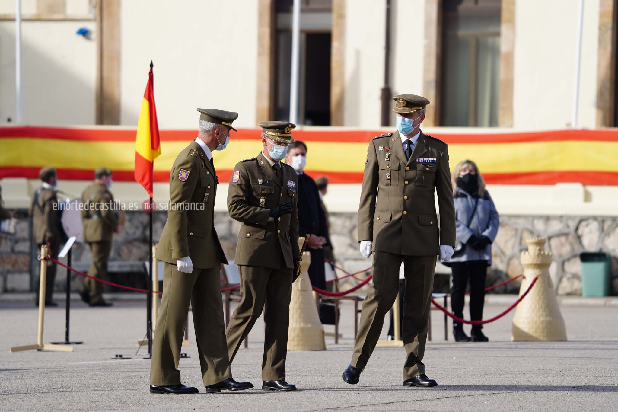 Acto de toma de posesión del nuevo Teniente Coronel en el cuartel de Arroquia de Salamanca