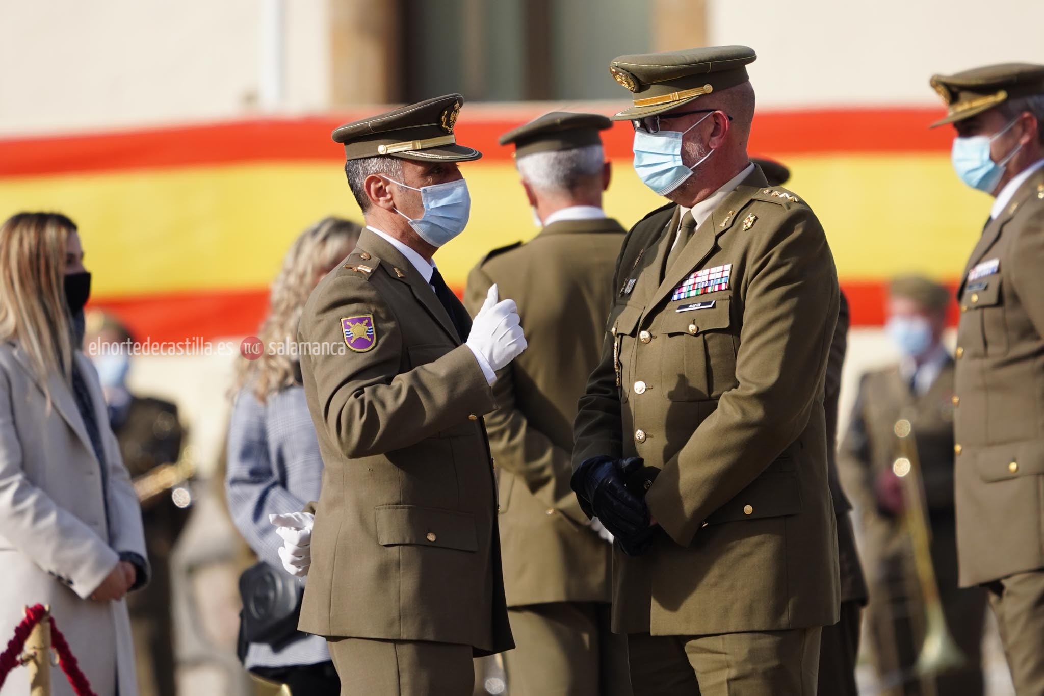 Acto de toma de posesión del nuevo Teniente Coronel en el cuartel de Arroquia de Salamanca