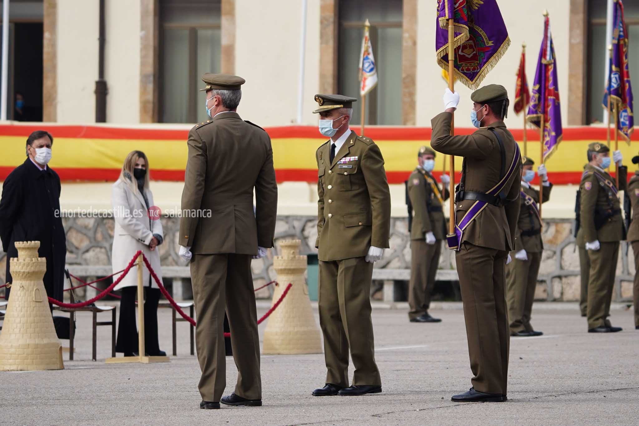 Acto de toma de posesión del nuevo Teniente Coronel en el cuartel de Arroquia de Salamanca