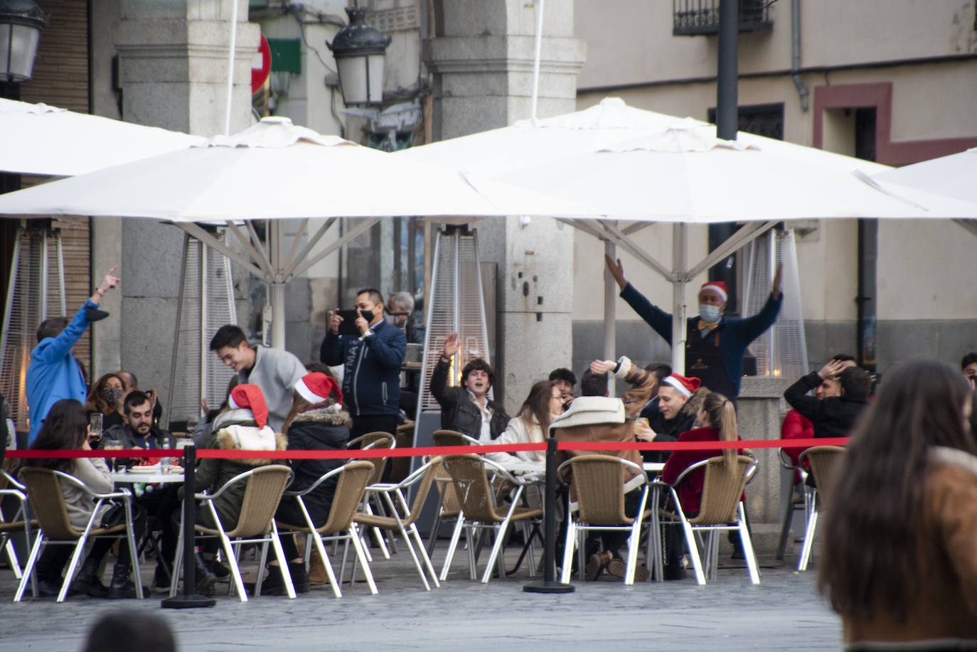 Aspecto de la Plaza Mayor durante la Tardebuena. 