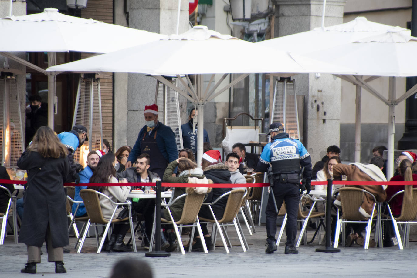 Aspecto de la Plaza Mayor durante la Tardebuena. 