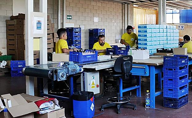 Trabajadores en las instalaciones de Apadefim. 
