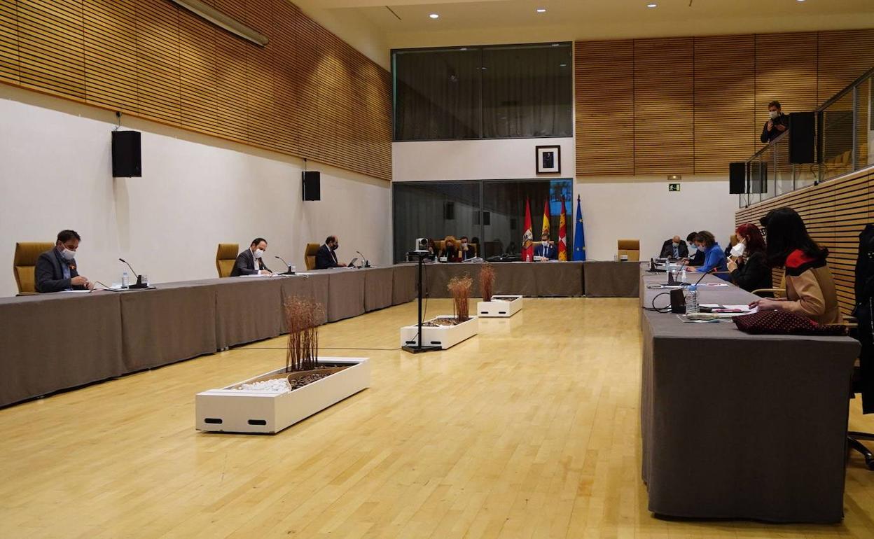 Imagen de una sesión del pleno municipal delAyuntamiento de Salamanca en el Palacio de Congresos. 
