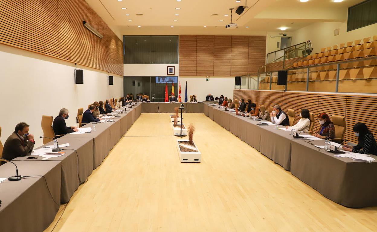 Panorámica del pleno de esta mañana. 