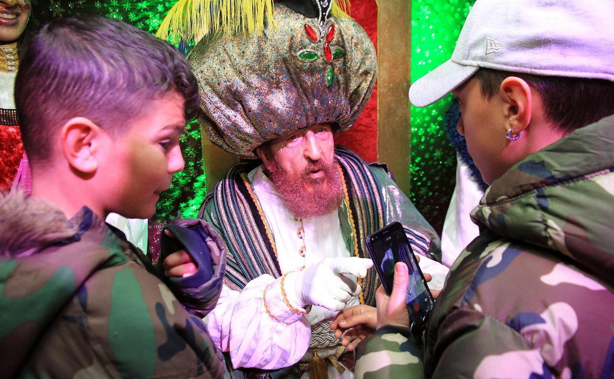 El rey Gaspar en la última cabalgata celebrada en Segovia. 