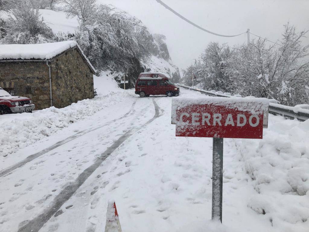 Fotos: Temporal de nieve en Asturias y León