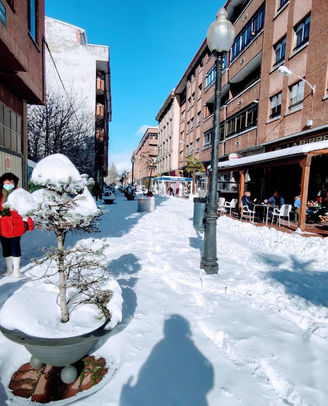 Las intensas nevadas dañan dos carpas del muincipio guardense.