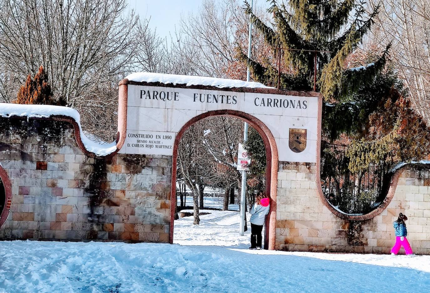 Las intensas nevadas dañan dos carpas del muincipio guardense.