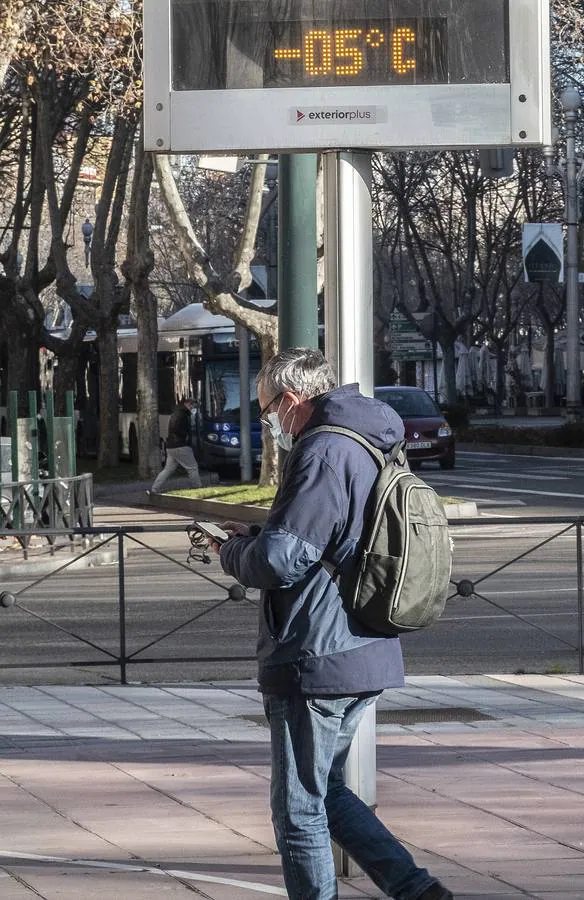 Fotos: Mañana de frío en Valladolid