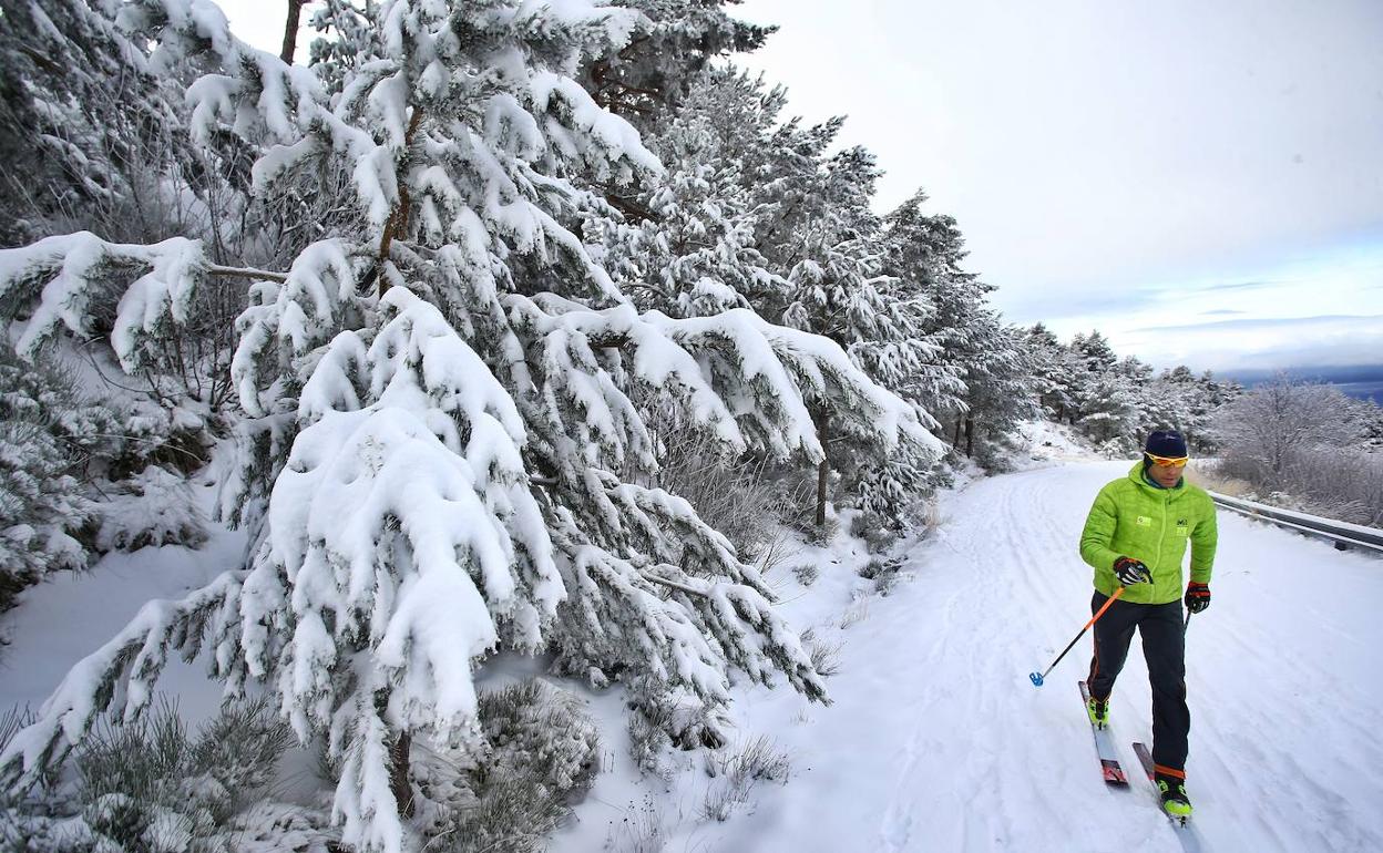 Nieve en la sierra de Béjar, en la provincia de Salamanca.