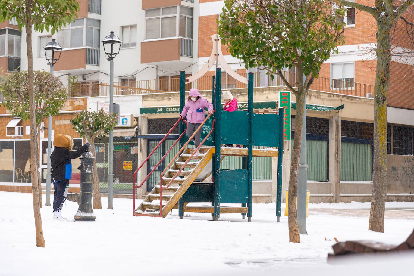 Fotos: La nieve ha dejado una jornada de diversión en Palencia