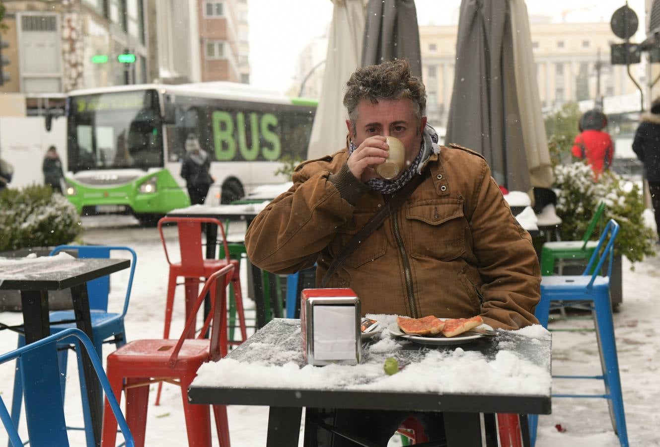 Fotos: Los vallisoletanos disfrutan de un día de nieve en la ciudad