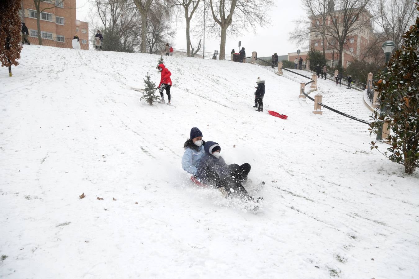 Fotos: Los vallisoletanos disfrutan de un día de nieve en la ciudad