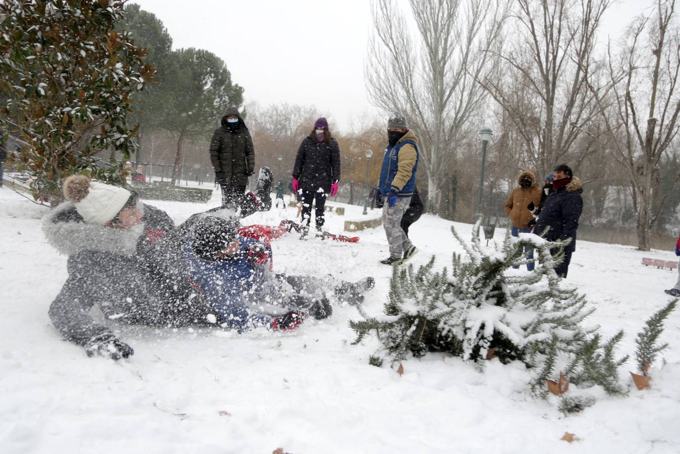 Fotos: Los vallisoletanos disfrutan de un día de nieve en la ciudad