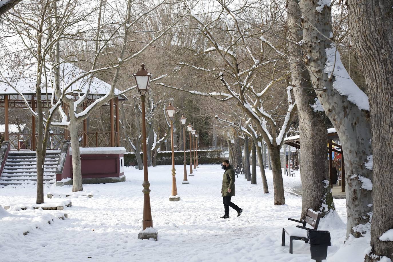 Fotos: Restos de hielo y nieve, protagonistas de la manaña del domingo en Peñafiel