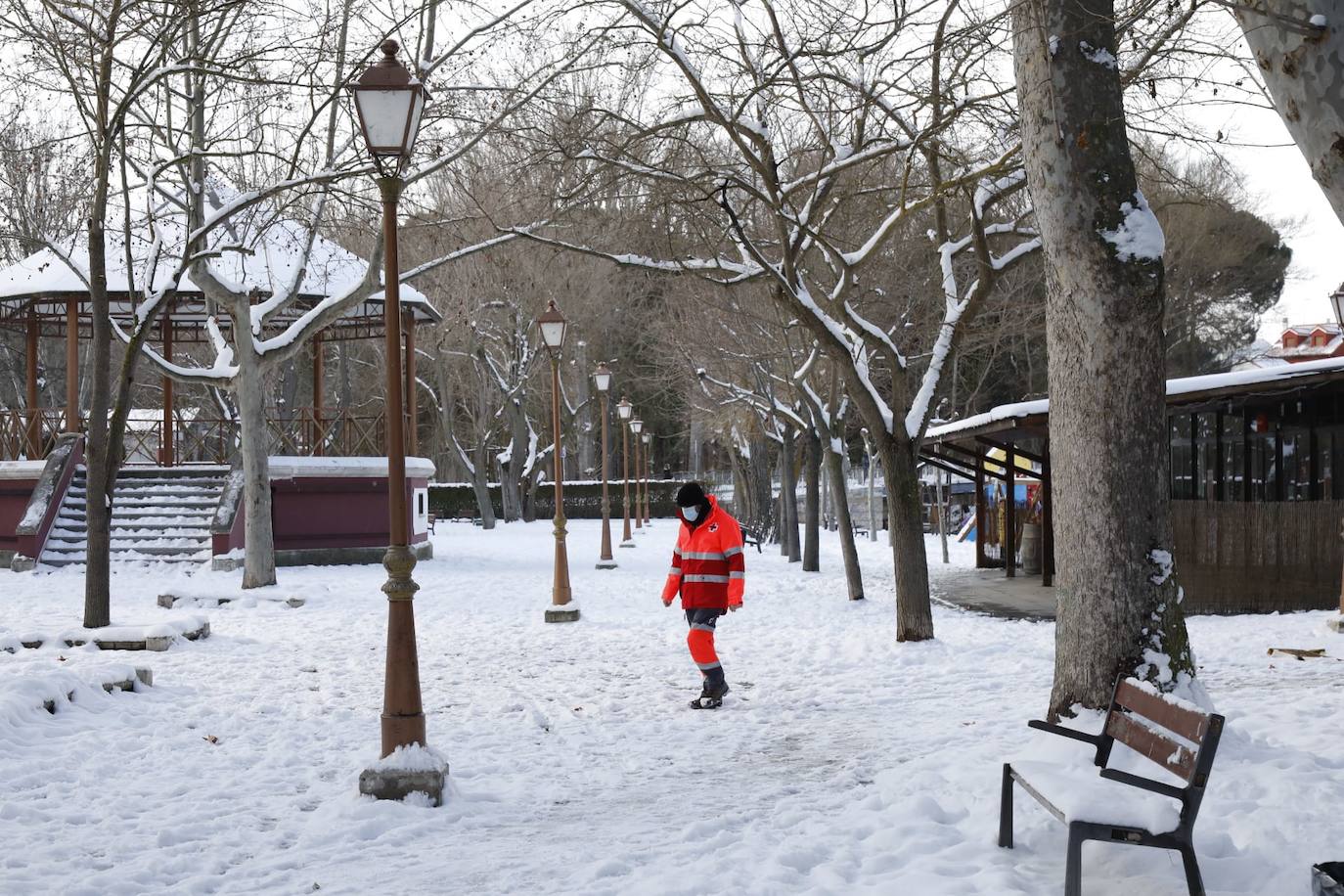 Fotos: Restos de hielo y nieve, protagonistas de la manaña del domingo en Peñafiel