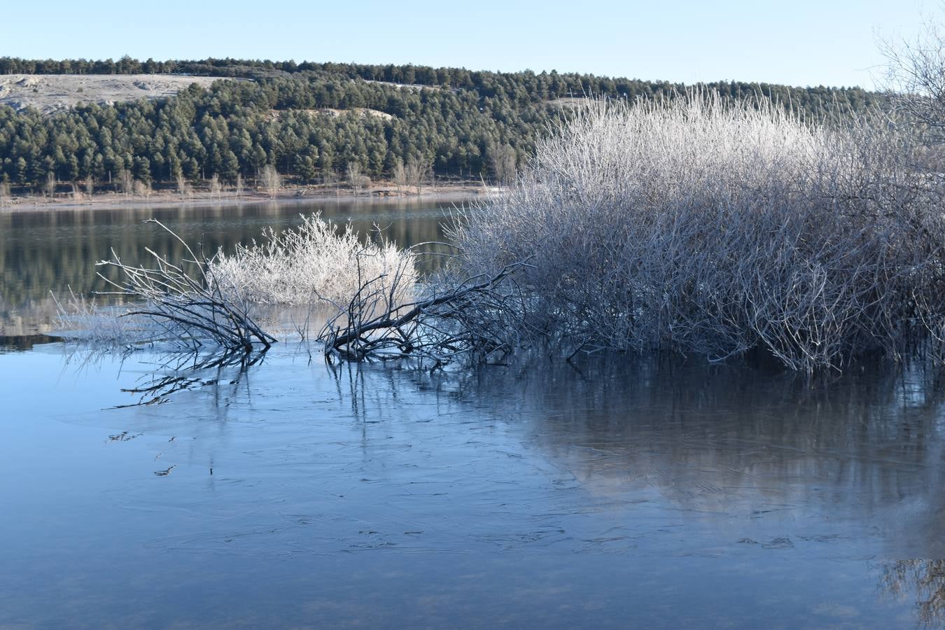 Fotos: El embalse de Aguilar de Campoo amanece congelado