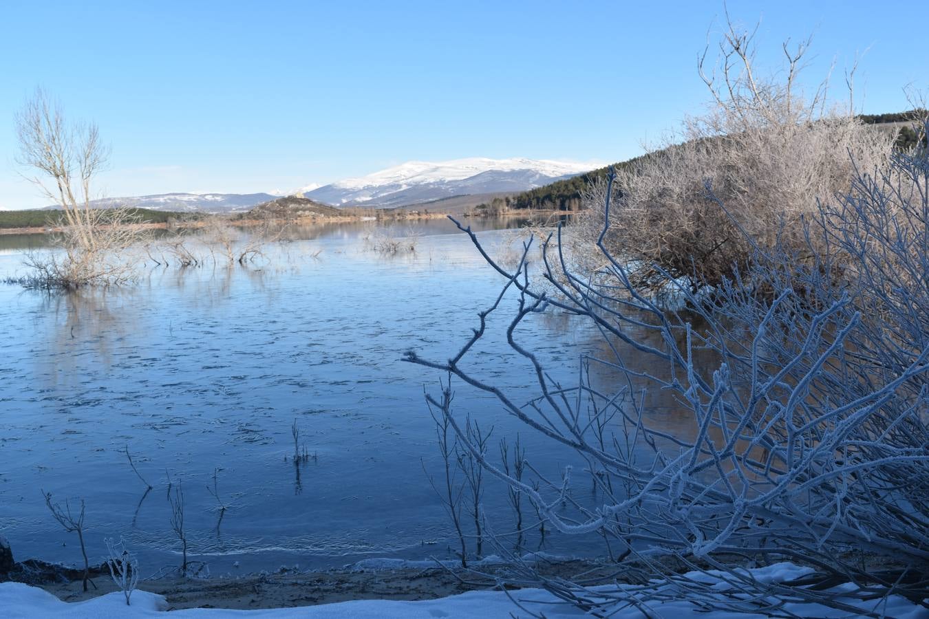 Fotos: El embalse de Aguilar de Campoo amanece congelado