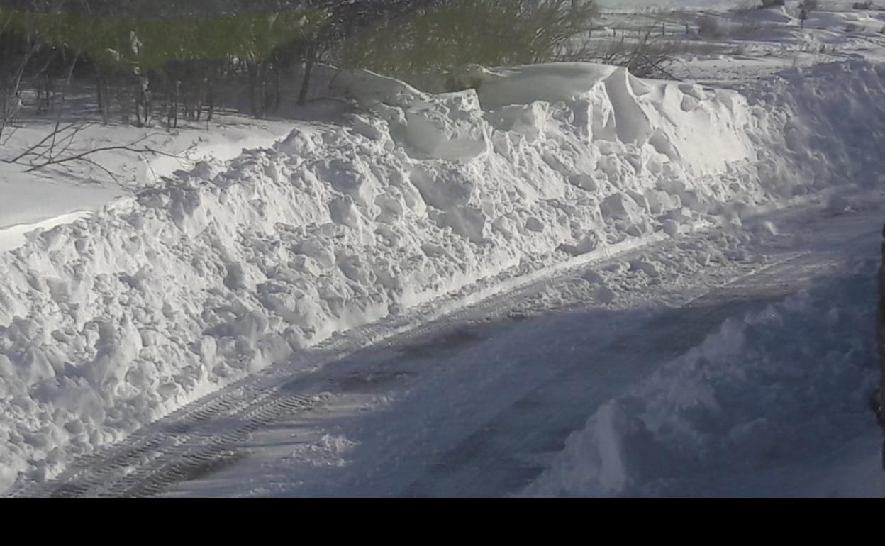 Nieve acumulada en la provincia de Soria