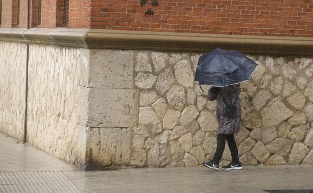 La Policía de Valladolid retira enseres de las calzadas arrastrados por el viento provocado por 'Hortensia'