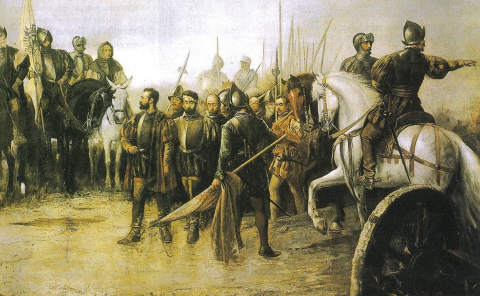 Famoso cuadro de Picolo que representa la batalla de Villalar.