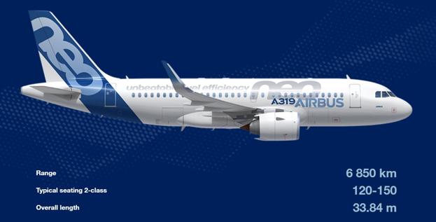 Carcaterísticas del A319 Neo. 