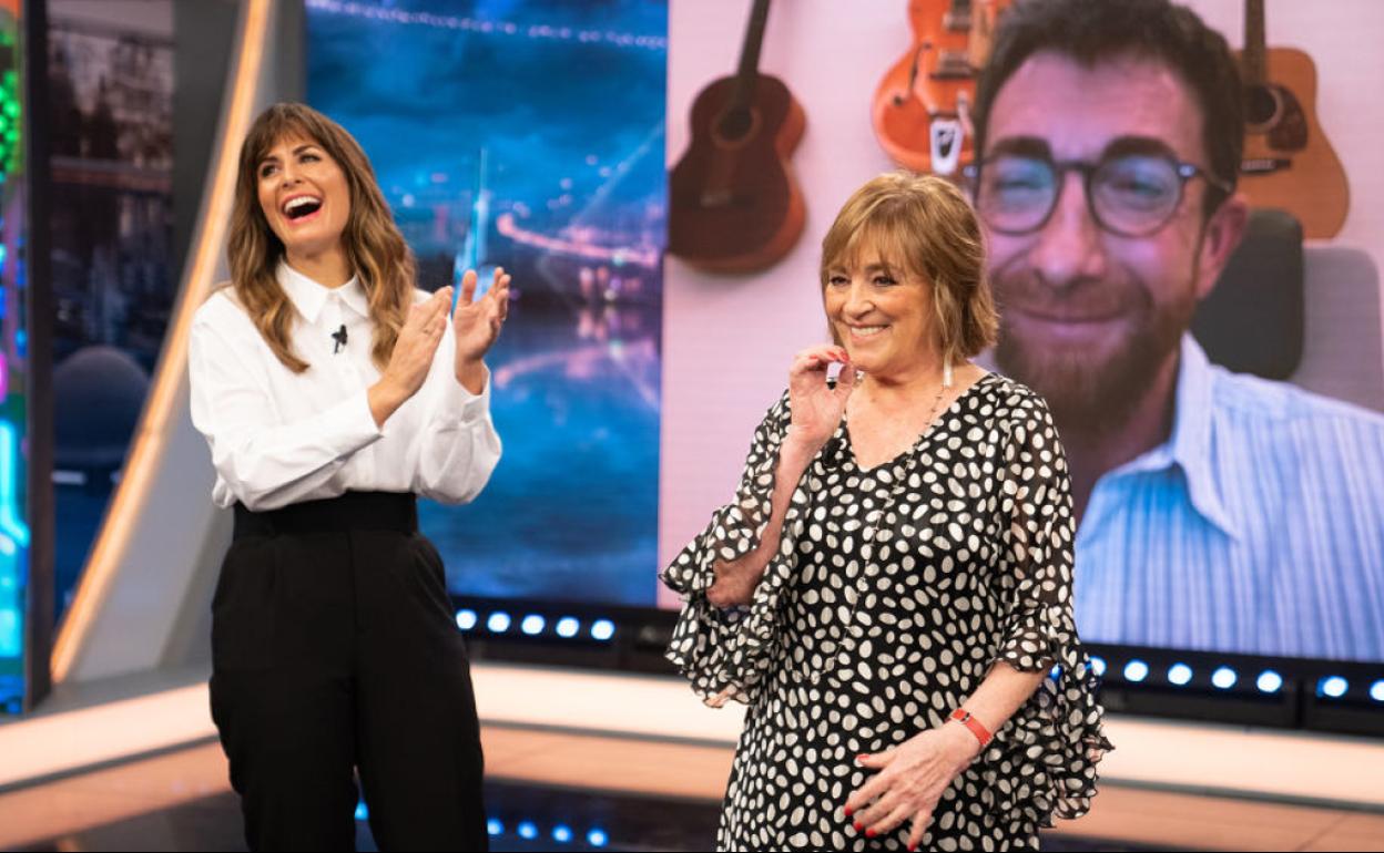 Nuria Roca y Carmen Maura, con Pablo Motos participando desde su casa, en el programa del miércoles de El Hormiguero.