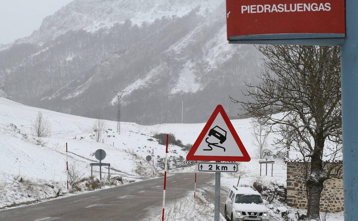 Nieve en la provincia de Palencia.