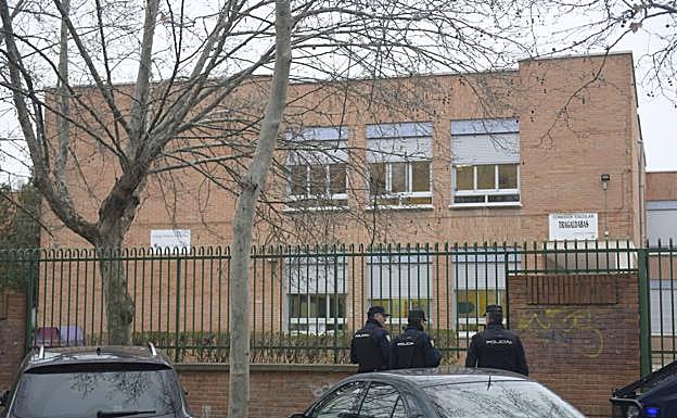El colegio Entre Ríos, de Valladolid, el día en el que ocurrieron los hechos. 