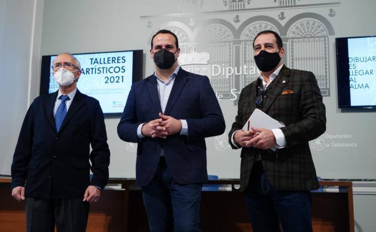 Francisco Blanco, David Mingo y José Félix García presentaron los talleres artísticos de 2021. 