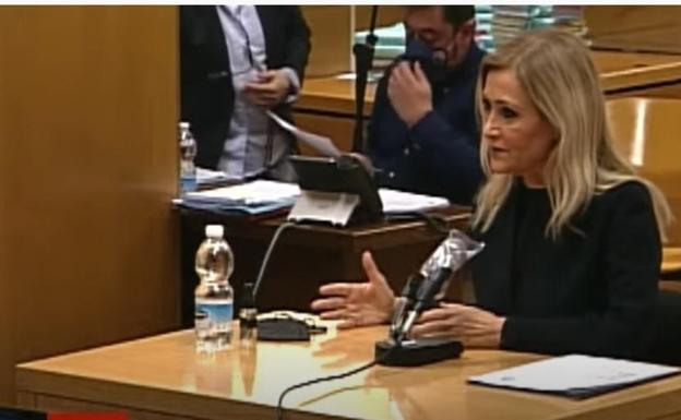 Cristina Cifuentes, durnate el juicio.