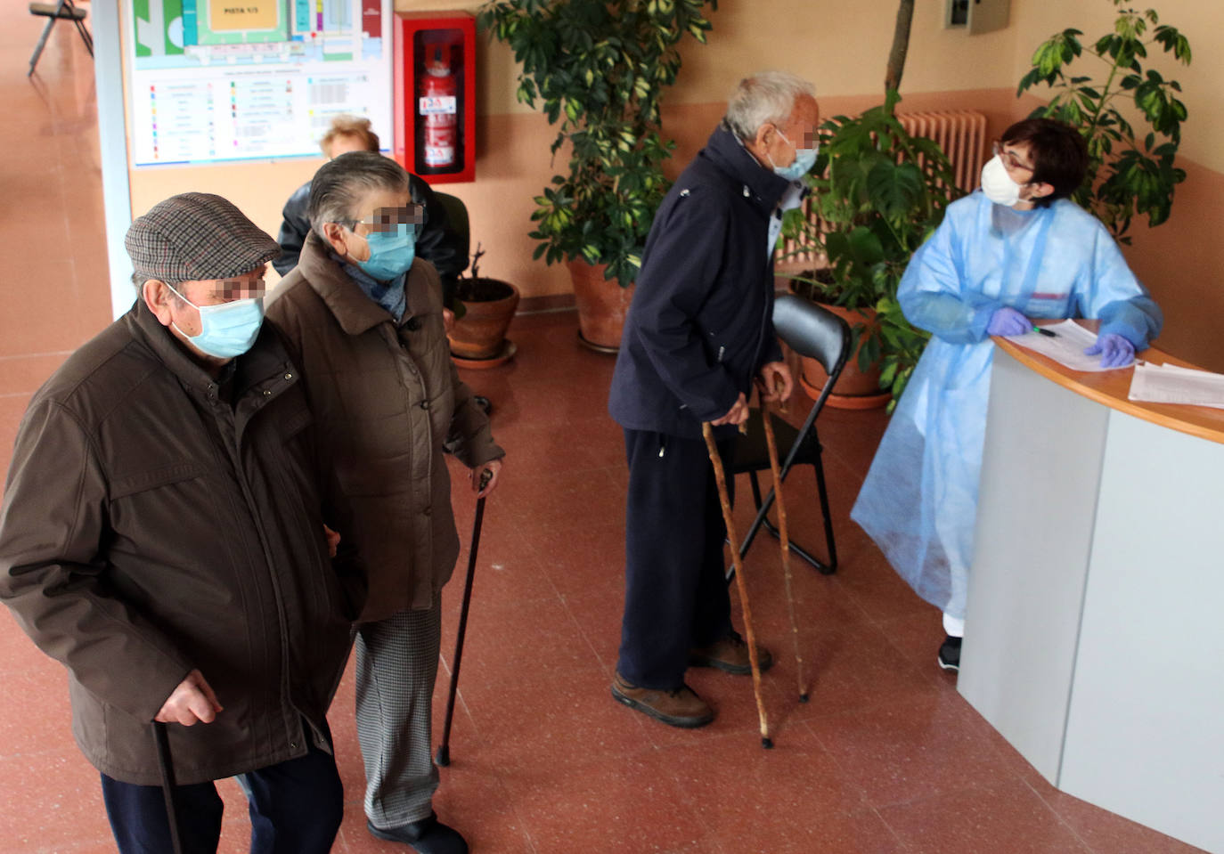 Vacunación en el Pabellón Pedro Delgado. 