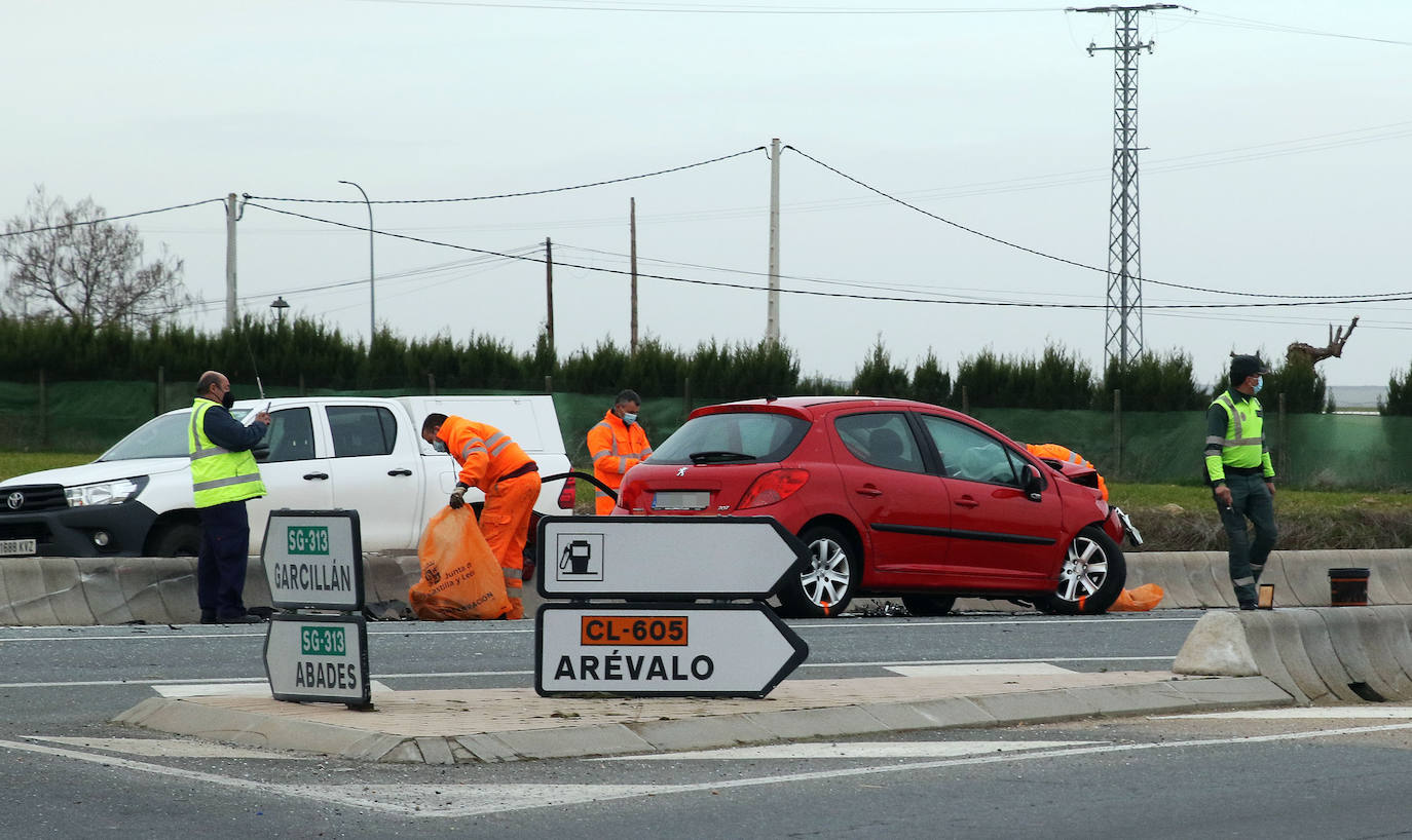 Colisión entre dos vehículos en Garcillán.