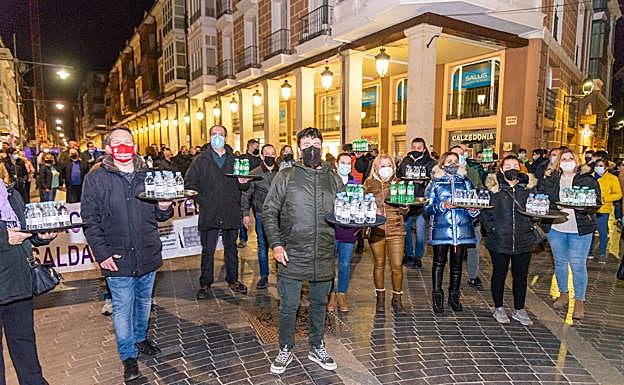 Nueva protesta de los hosteleros de Palencia