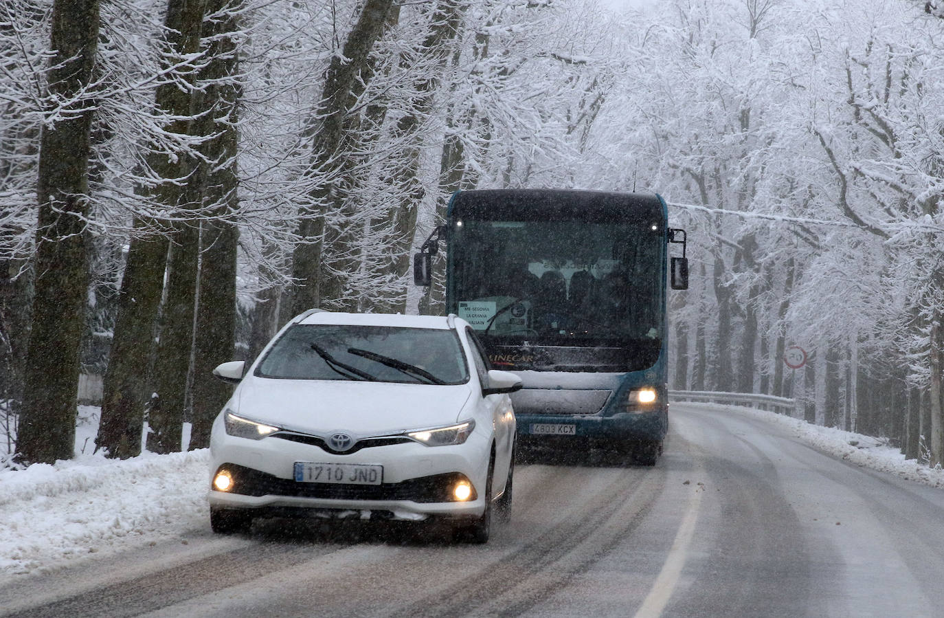 temporal de nieve en la provincia de Segovia 