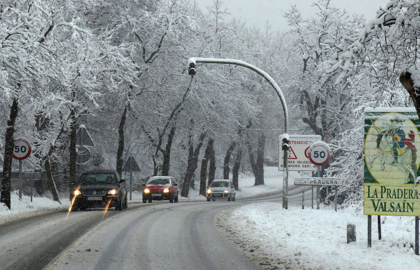 temporal de nieve en la provincia de Segovia 